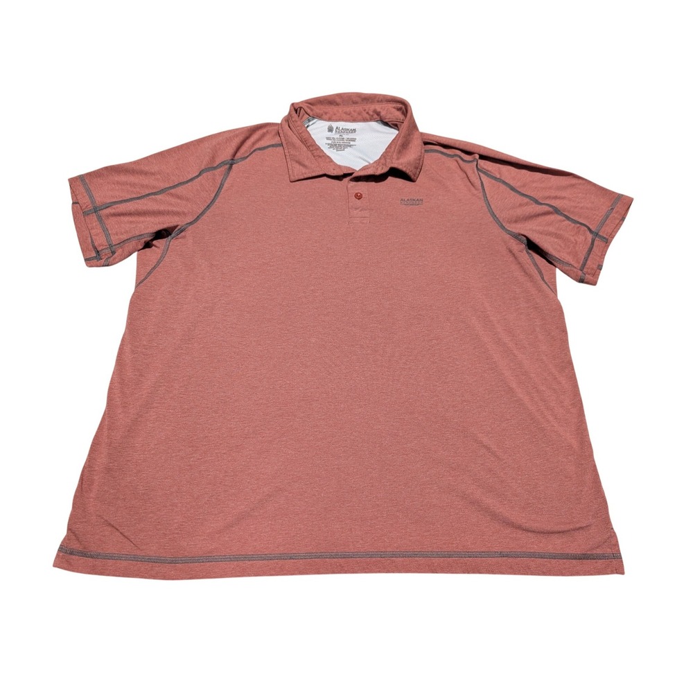 Alaskan Hardgear Duluth Trading Co Mens XL‎ Fishing Polo Shirt Orange Heathered